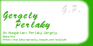 gergely perlaky business card